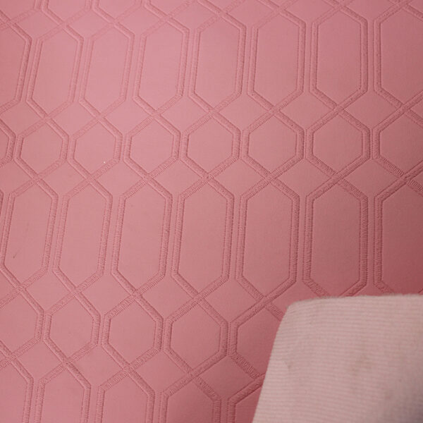 XZ73220 hexagon geometric embossed PVC leather with honeycomb pattern for bags