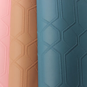 XZ73220 hexagon geometric embossed PVC leather with honeycomb pattern for bags