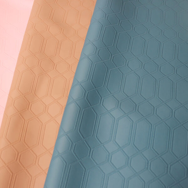 XZ73220 hexagon geometric embossed PVC leather with honeycomb pattern for bags
