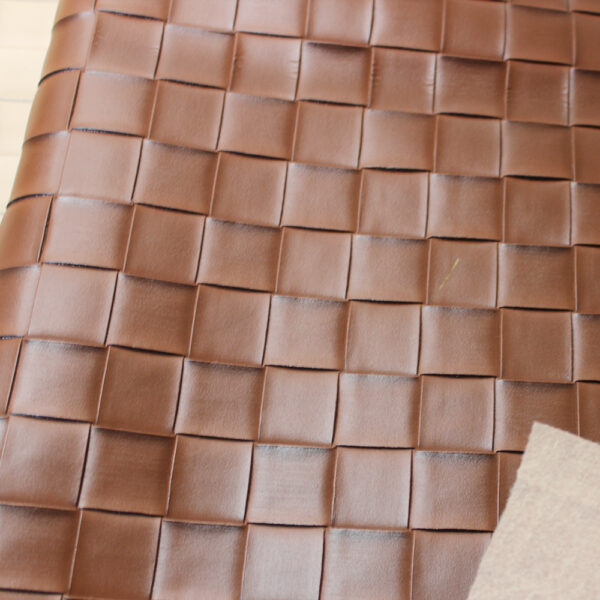 XZ73235 large basket weave PVC leather for bags
