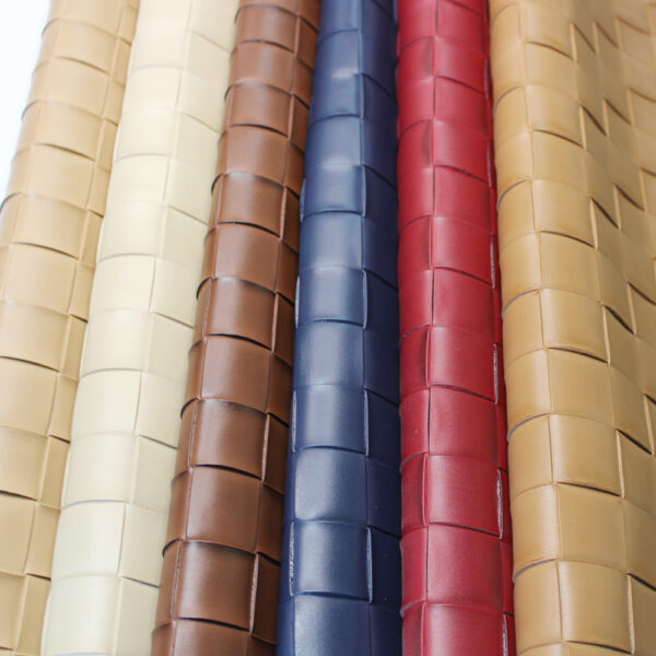 XZ73235 large basket weave PVC leather for bags