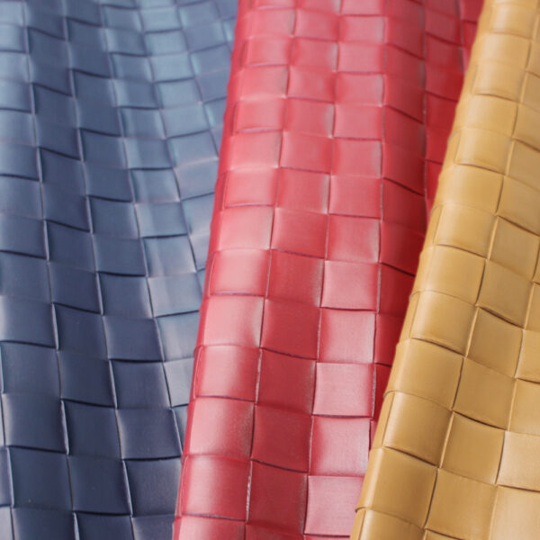 XZ73235 large basket weave PVC leather for bags