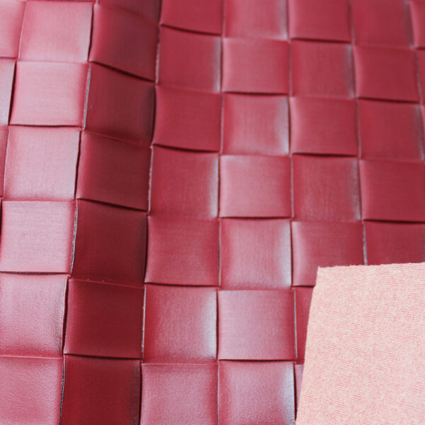 XZ73235 large basket weave PVC leather for bags