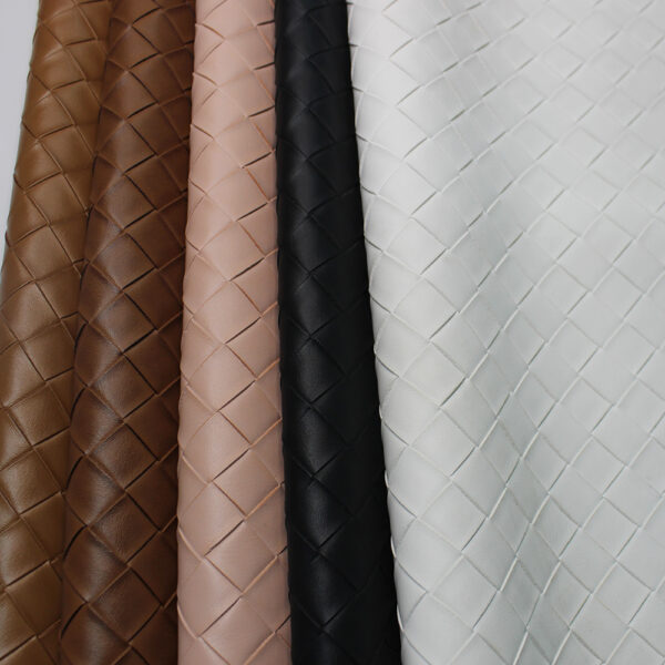 xz73236-woven-pattern-embossed-pvc-leather (4) XZ73236 woven pattern embossed PVC leather with basket weave texture for bags