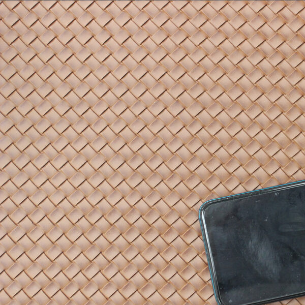 XZ73237 printed woven pattern embossed PVC leather for handbags