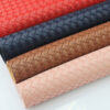 XZ73237 printed woven pattern embossed PVC leather for handbags