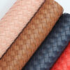 XZ73237 printed woven pattern embossed PVC leather for handbags