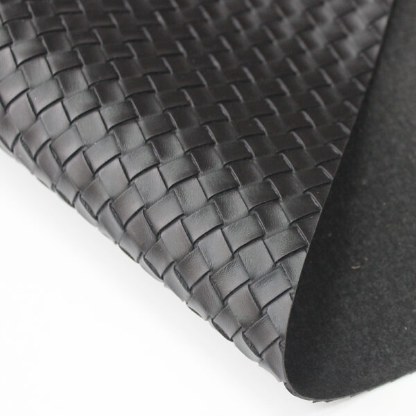 XZ73237 printed woven pattern embossed PVC leather for handbags