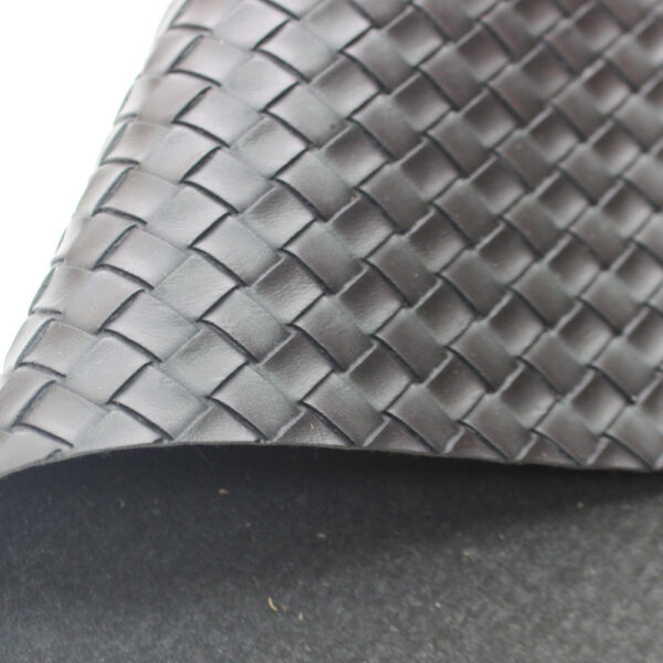 XZ73237 printed woven pattern embossed PVC leather for handbags