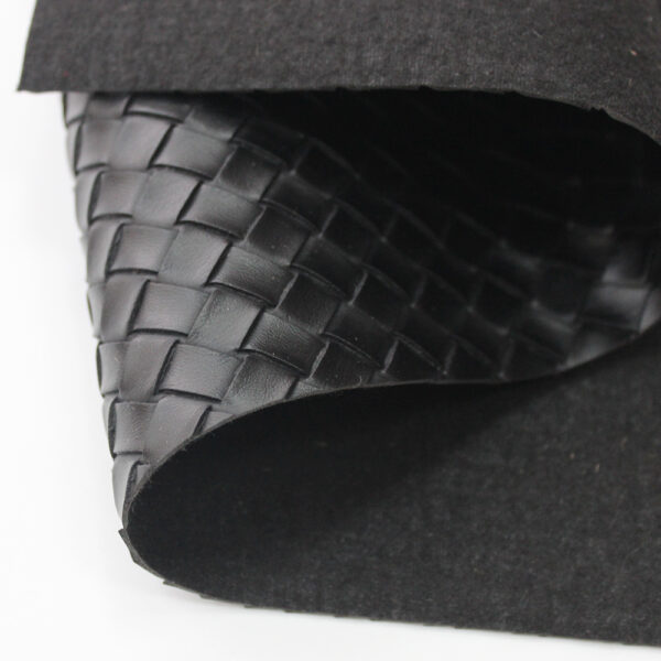 XZ73237 printed woven pattern embossed PVC leather for handbags