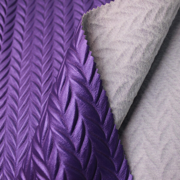 XZ73260 herringbone embossed PVC leather with chevron pattern for bags