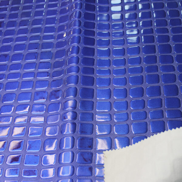 XZ73261 geometric embossed PVC leather with square pattern for bags