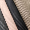 XZ73279 woven texture embossed PVC leather with textile pattern for bags
