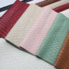 XZ73301 basket weave embossed PVC leather with woven pattern for bags