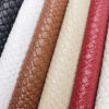 XZ73301 basket weave embossed PVC leather with woven pattern for bags