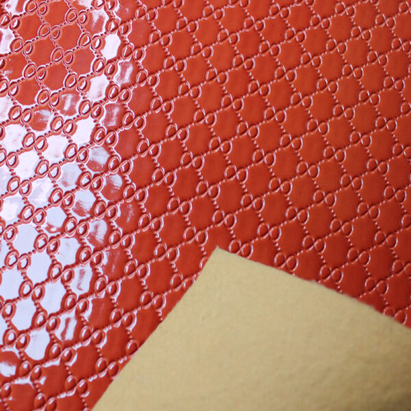 Glossy chain embossed texture of XZ73334 PVC leather