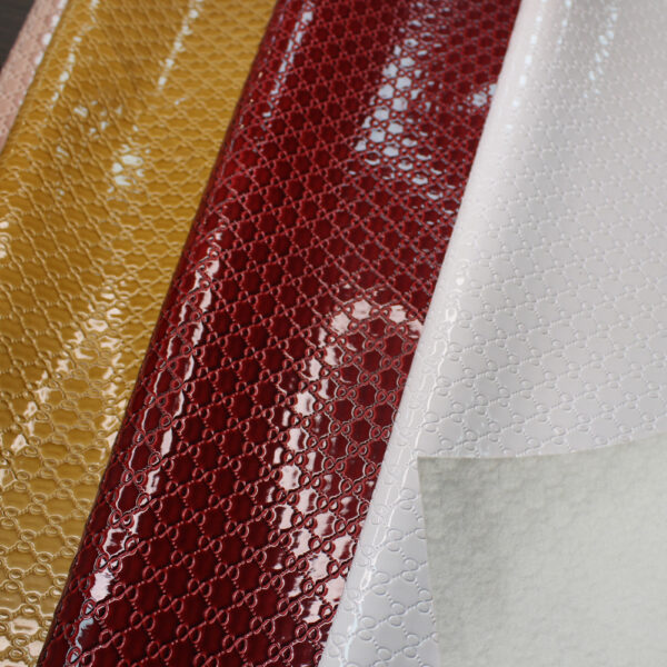 Glossy chain embossed texture of XZ73334 PVC leather