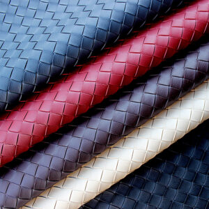 XZ73431 basket weave PVC leather for bags