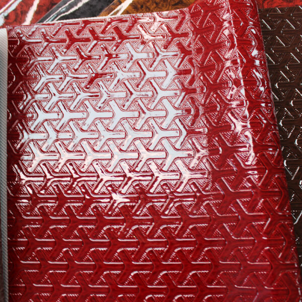 XZ73595 chevron pattern embossed PVC leather for bags