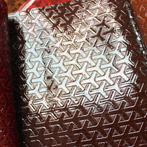 XZ73595 chevron pattern embossed PVC leather for bags