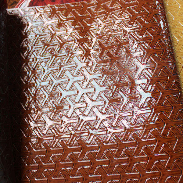 XZ73595 chevron pattern embossed PVC leather for bags