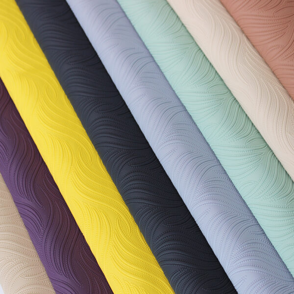 XZ73610 wave pattern embossed PVC leather for bags