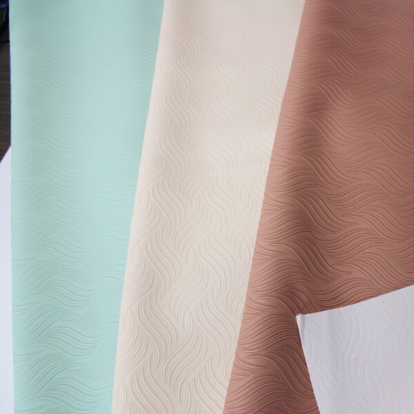 XZ73610 wave pattern embossed PVC leather for bags