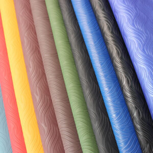 XZ73610 wave pattern embossed PVC leather for bags