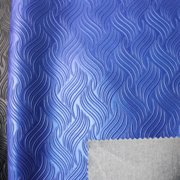 XZ73610 wave pattern embossed PVC leather for bags