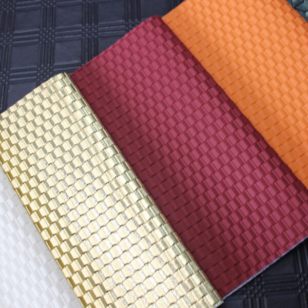xz73652-3d-cube-weave-pvc-leather-for-bags (5) XZ73652 3D cube weave embossed PVC leather for bags