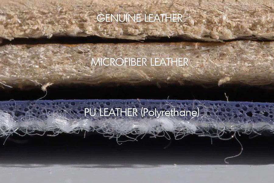 genuine leather collagen fibers vs microfiber synthetic leather