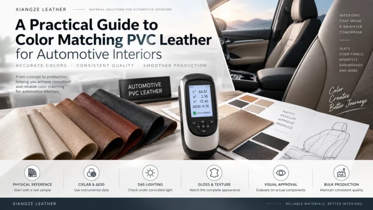 PVC leather color matching for automotive interiors