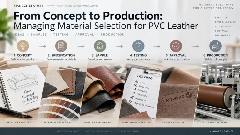 PVC leather material selection from concept to production
