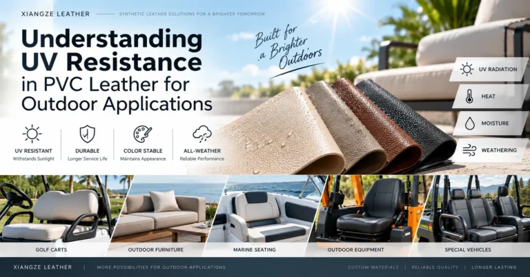 UV resistant PVC leather for outdoor applications