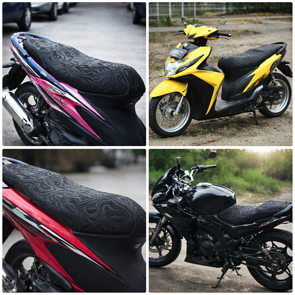 XZ73640 Pelle PVC Liquid Marble Pattern per sedili moto (5)