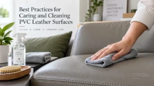 cleaning and caring for PVC leather surface