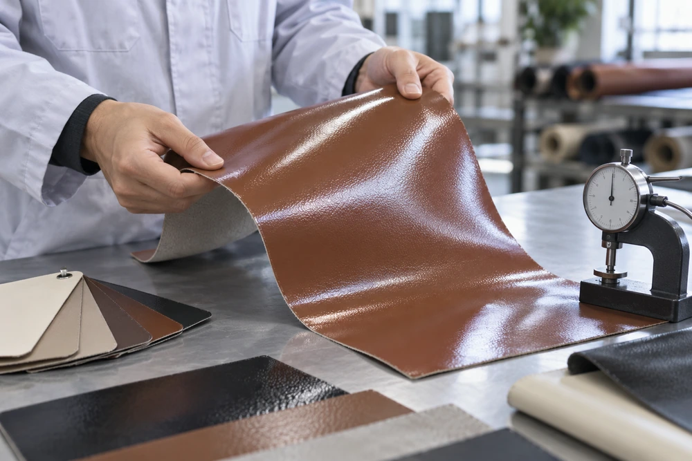 Kiểm tra màng PVC nhiều lớp linh hoạt và chất lượng bề mặt trước khi sản xuất
