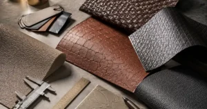 PVC leather embossing patterns and surface appearance comparison