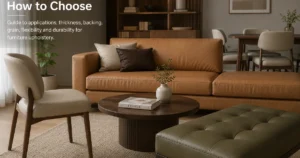 PVC leather for furniture upholstery including sofa and chair applications