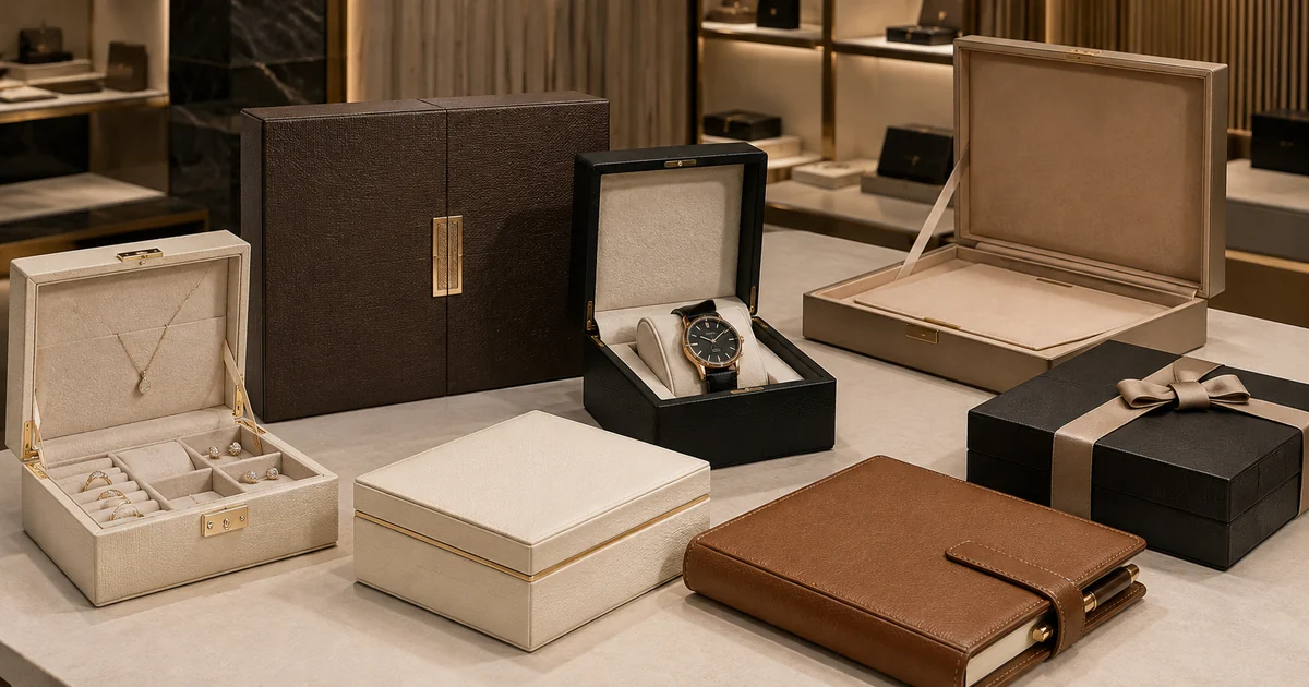 PVC leather for packaging used on jewelry gift and watch boxes