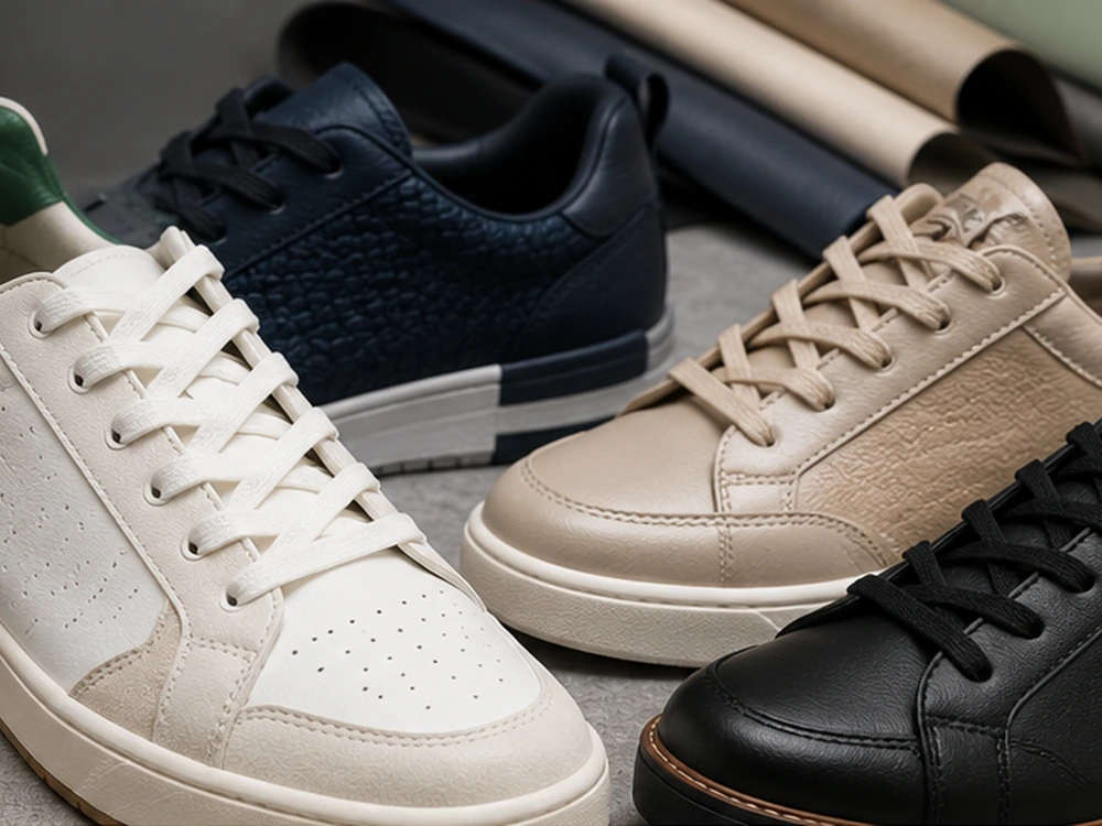 PVC leather shoe upper applications for sneakers casual shoes and fashion footwear