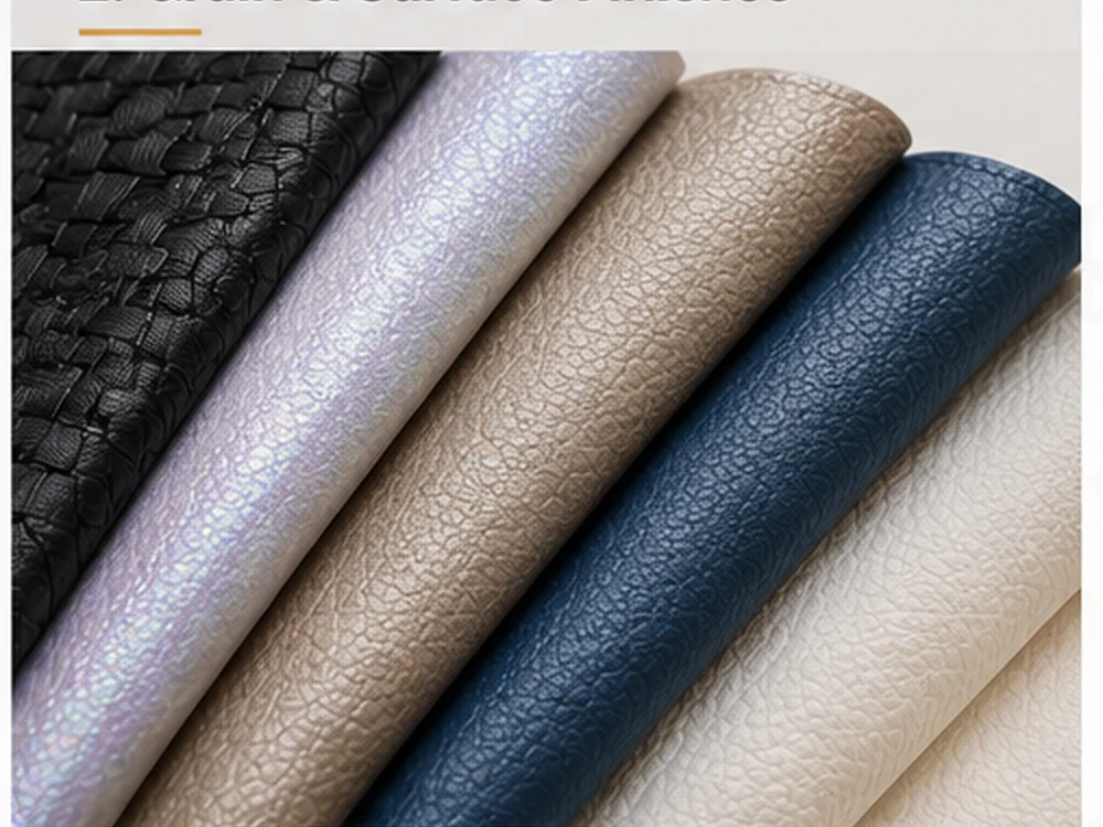 PVC leather grain and surface finish options for shoe uppers