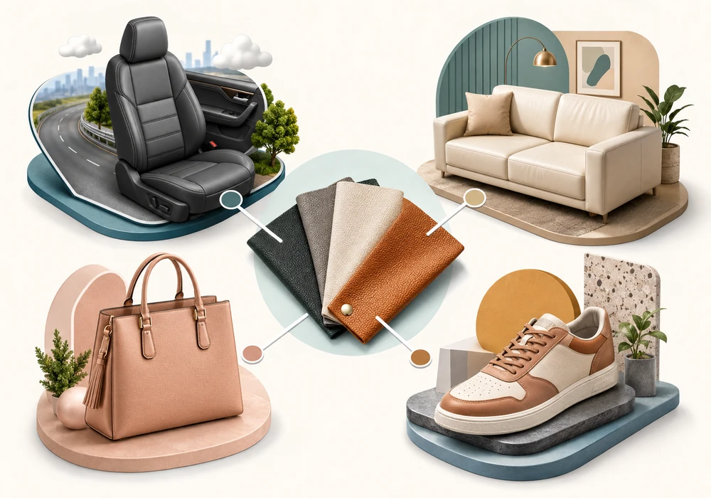 PVC leather applications for automotive furniture bags and footwear manufacturing