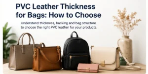 PVC leather thickness for bags including handbags backpacks and wallets