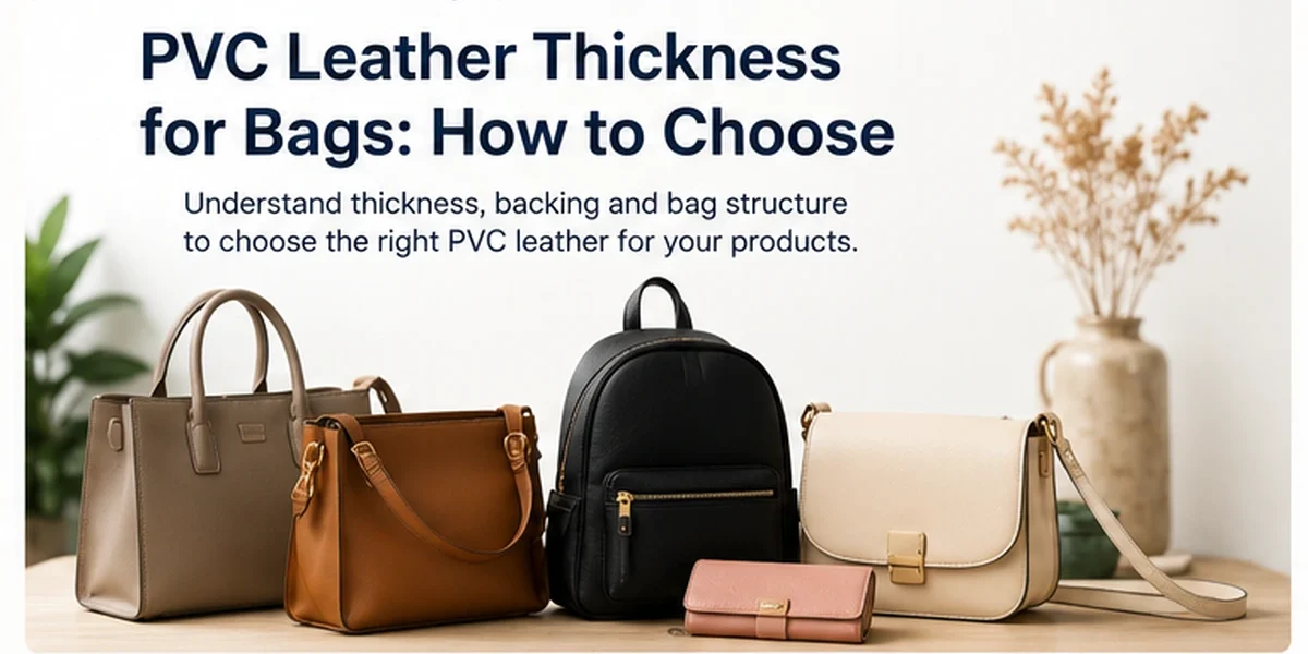 PVC leather thickness for bags including handbags backpacks and wallets