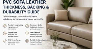 PVC sofa leather thickness backing and durability guide