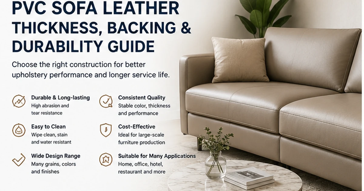 PVC sofa leather thickness backing and durability guide