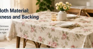 PVC tablecloth material for decorative dining table covers