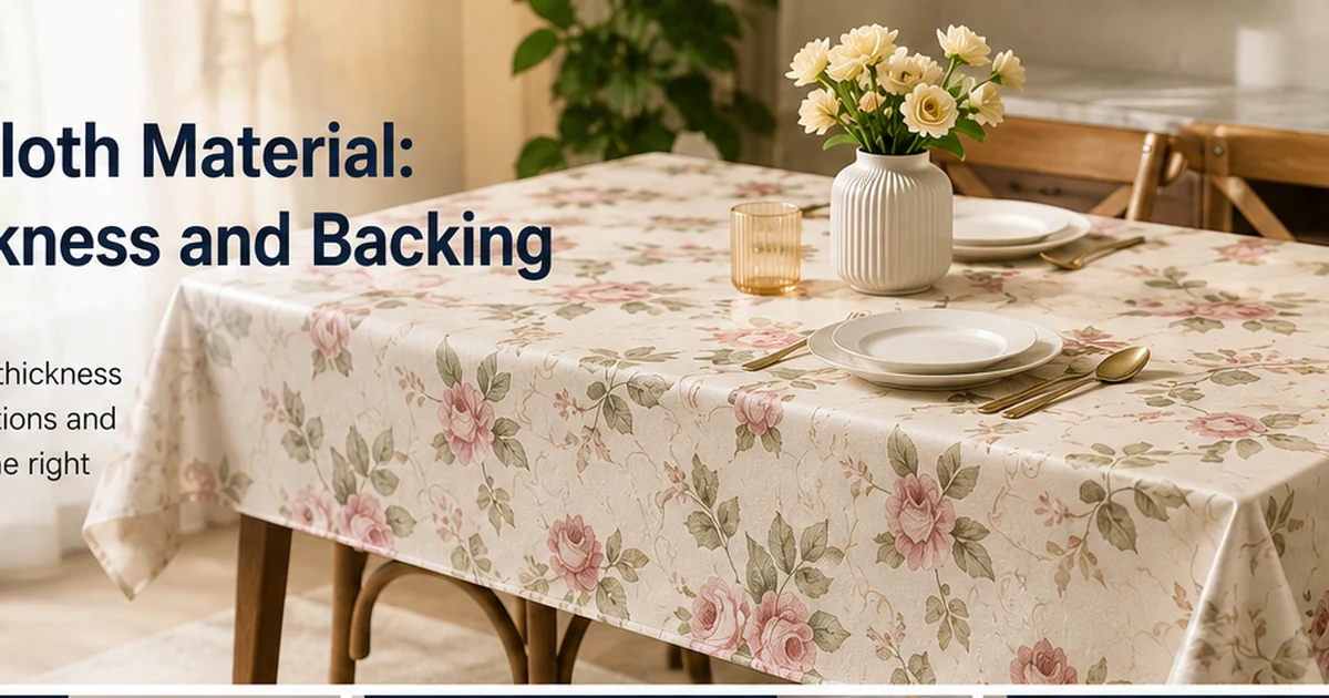 PVC tablecloth material for decorative dining table covers